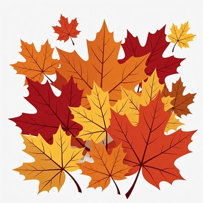 Colorful Autumn Maple Leaves Clipart