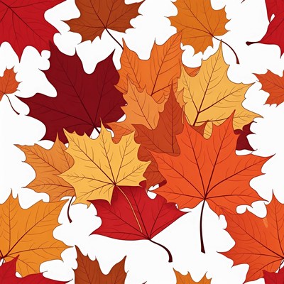 Fall Maple Leaves Seamless Pattern