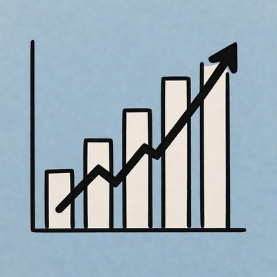 Upward Trend Bar Graph