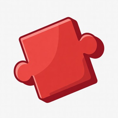Red Jigsaw Puzzle Piece