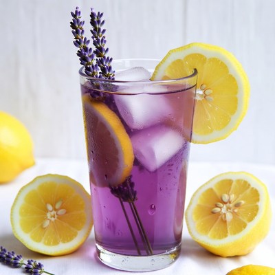 Lavender Lemonade with Lemon Slices