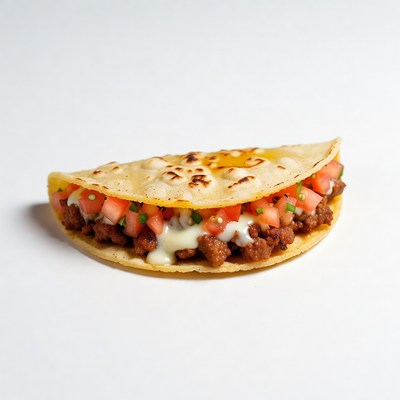 Beef Taco with Tomatoes and Cheese