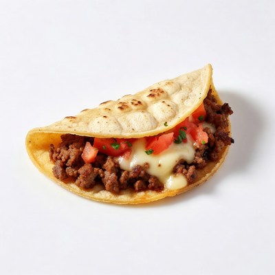 Beef Taco with Cheese and Tomatoes