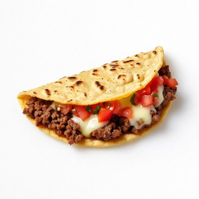 Beef Taco with Cheese and Tomatoes