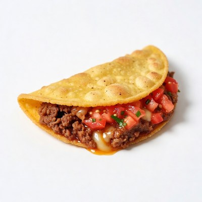 Beef Taco with Cheese and Salsa