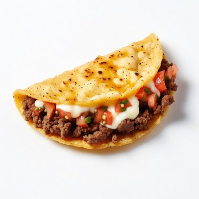 Beef Taco with Cheese and Tomatoes