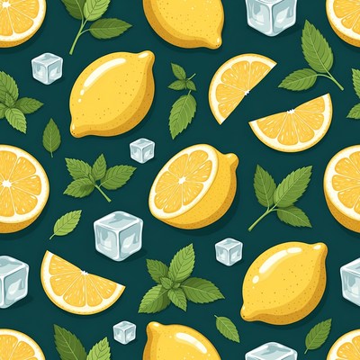 Lemon Mint Ice Pattern
