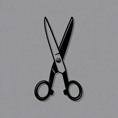 Black Scissors Illustration