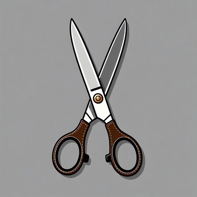 Open Scissors Illustration