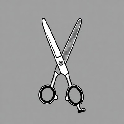 Open Scissors Illustration