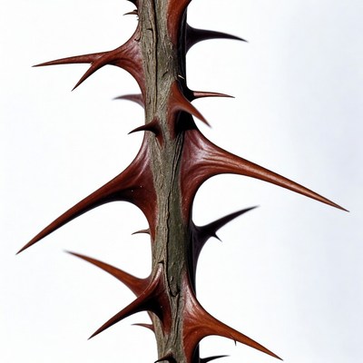Thorny Rose Stem Closeup