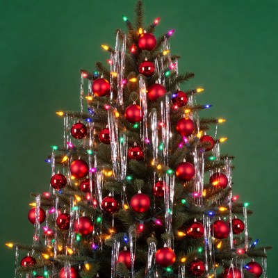 Decorated Christmas Tree with Lights