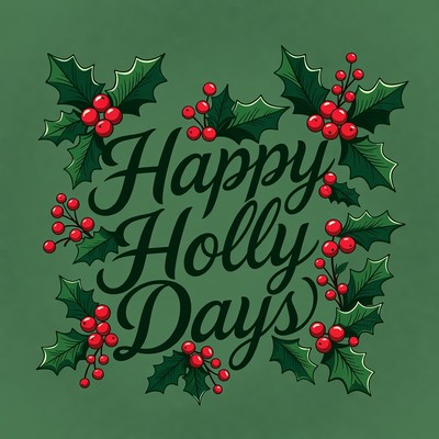 Happy Holly Days with Holly Border