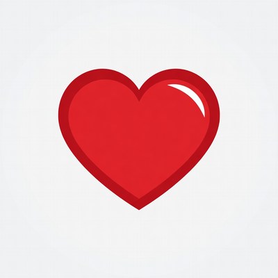 Red heart clipart