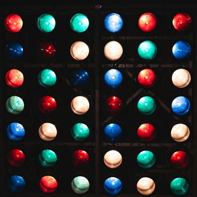 Colorful LED Light Panel Grid