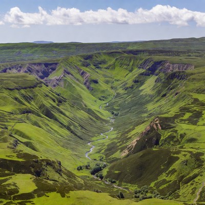Green Valley with Winding River