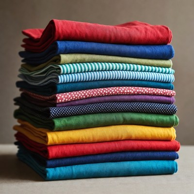 Colorful Stacked T-Shirts