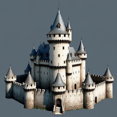 Medieval Castle with Towers