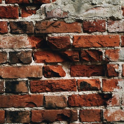 Cracked Red Brick Wall Texture