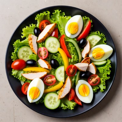 Fresh Chicken Salad with Eggs