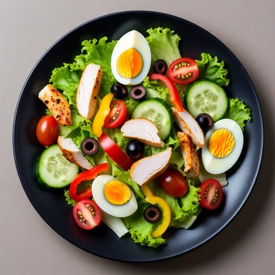 Chicken Salad with Eggs and Veggies
