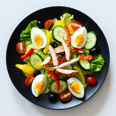 Chicken Salad with Eggs and Veggies
