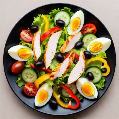 Chicken Salad with Eggs and Veggies