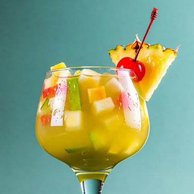 Fruit Punch in Margarita Glass