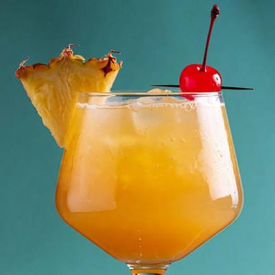 Pineapple Garnish Tropical Cocktail