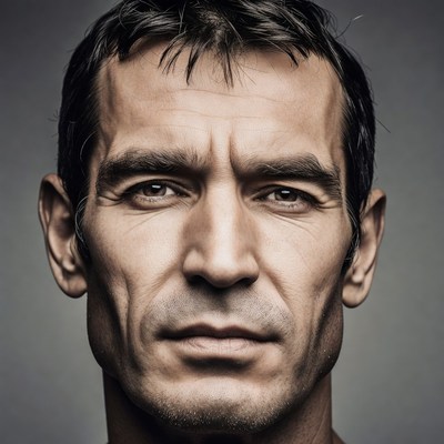 Closeup portrait of mature man