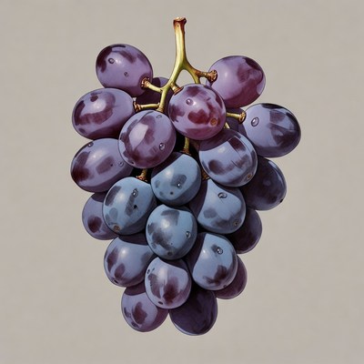 Purple grapes bunch with water droplets