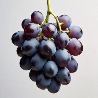 Bunch of fresh purple grapes