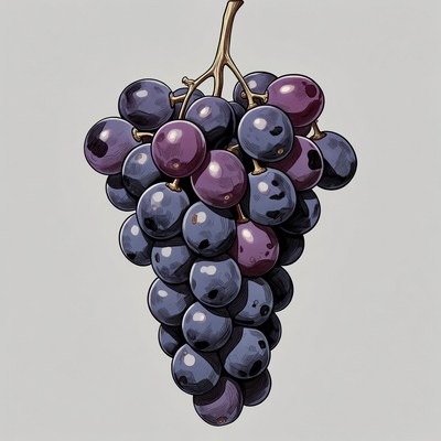Purple grape bunch illustration