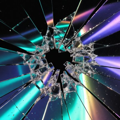 Rainbow Shattered Glass