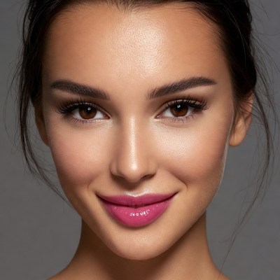 Beautiful woman smiling close-up