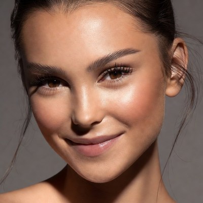 Smiling woman close-up portrait