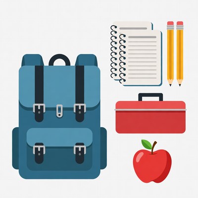Back to School Supplies Clipart