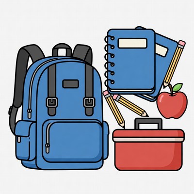 Back to School Supplies Illustration