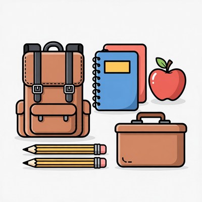 Back to School Supplies Illustration