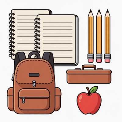 Back to School Supplies Illustration