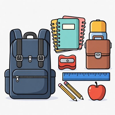 Back to School Supplies Illustration