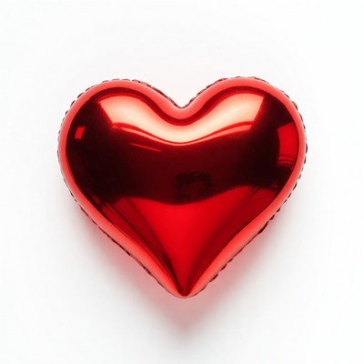 Shiny Red Heart Balloon