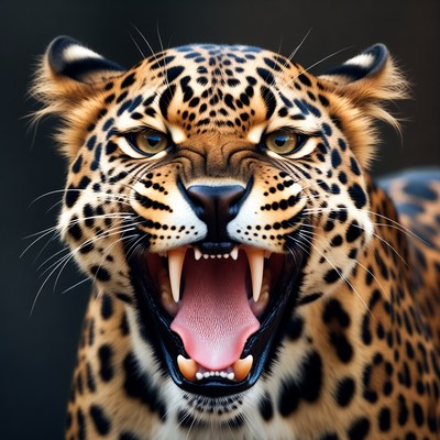 Roaring Jaguar Close-Up