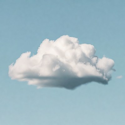 Fluffy white cloud on blue sky