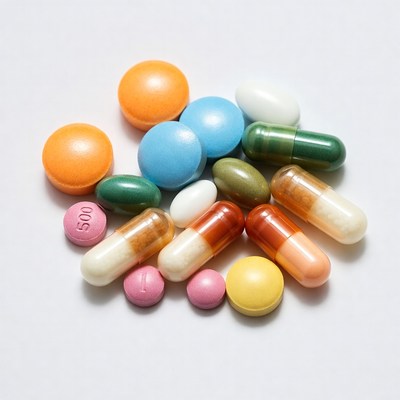 Colorful Assortment of Pills and Capsules