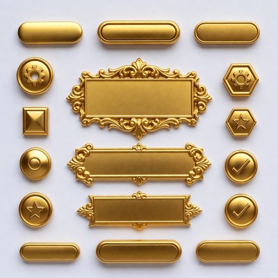 Gold Buttons and Ornate Frames