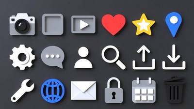 3D Social Media Icons Collection