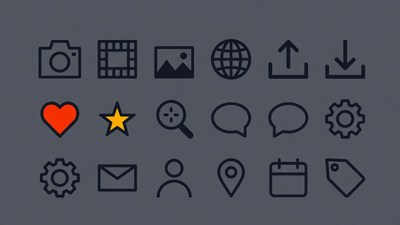 Set of Flat UI Icons