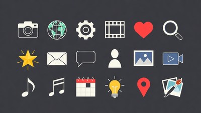 Colorful Social Media Icons Set