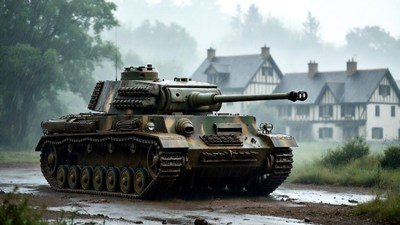 Tiger Tank in Rainy Forest